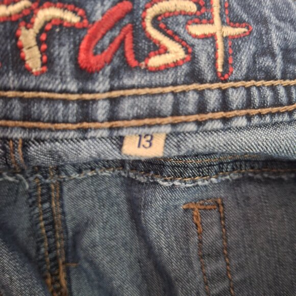 Contrast Vintage Jeans Womans Bootcut Mid Rise Size 13 Black Grey Medium Wash - Picture 12 of 16